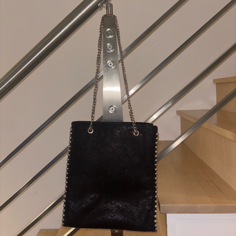 faux leather studded tote bag